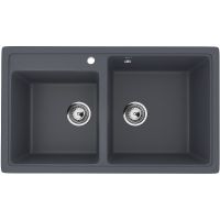 Кухонная мойка Ulgran Classic U-200-343 Антрацит — фото 1, Кухонные мойки