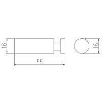Крючок Rav Slezak Colorado COA0103/55 Хром — фото 2, Крючки для полотенец