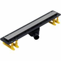 Душевой лоток Allen Brau Infinity 65 9.50004.SS с решеткой Нержавеющая сталь / под плитку — фото 1, Душевые лотки