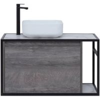 Тумба под раковину Aquanet Nova Lite Loft 90L 261656 подвесная Дуб рошелье — фото 3, Тумбы под раковину