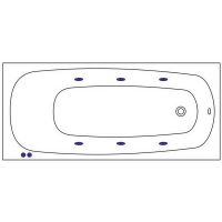 Акриловая ванна Whitecross Layla Slim 170x75 0122.170075.100.SOFT.WH с гидромассажем — фото 7, Ванны