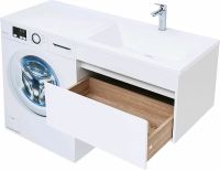 Товар: Тумба с раковиной Aquanet Токио 130 R 239218 подвесная Белая - фото 12 Тумба с раковиной Aquanet Токио 130 R 239218 подвесная Белая — фото 12, Тумбы с раковиной