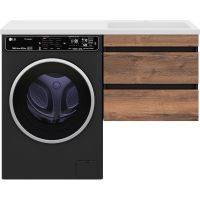 Тумба с раковиной Misty Коломбо 120 R УТ000015590 подвесная Дуб Галифакс Антрацит — фото 2, Мебель для ванной