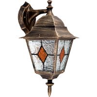 Настенный светильник Artelamp Madrid A1542AL-1BN Прозрачный Черный с золотом — фото 1, Уличное освещение