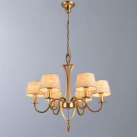 Люстра Divinare Florence 6819/19 SP-6 Бежевая Золото матовое — фото 4, Люстры