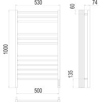 Электрический полотенцесушитель Terminus Сицилия П12 500х1000 4670078526298 Хром — фото 4, Электрические полотенцесушители