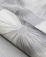Обои Solo Wagasa SL8909-24 Винил на флизелине (1,06*10) Серый/Серебряный, Абстракция/Цветы — фото 3, Обои для стен