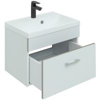 Тумба под раковину Aquanet Верона 50 272425 подвесная Белая матовая — фото 1, Тумбы под раковину