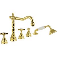 Смеситель на борт ванны Migliore Princeton 19376 Золото — фото 1, Смесители