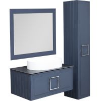 Товар: Зеркало La Fenice Cubo 100 FNC-02-CUB-BG-100-80 с подсветкой Синее матовое - фото 2 Зеркало La Fenice Cubo 100 FNC-02-CUB-BG-100-80 с подсветкой Синее матовое — фото 2, Мебель для ванной