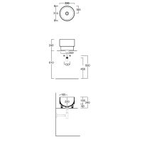 Раковина-чаша Simas Po-mo 33 PO03bi Белая — фото 3, Раковины накладные
