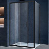 Душевой уголок Vincea Alpha 110x90 VSR-3AL9011CLB профиль Черный стекло прозрачное — фото 1, Прямоугольные душевые уголки