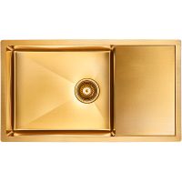 Кухонная мойка Paulmark Gerberg 78F Uni PM217844-BG Брашированное золото — фото 1, Кухонные мойки