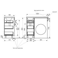 Товар: Тумба с раковиной Эстет Dallas Luxe 100 R ФР-00002318 Белая - фото 7 Тумба с раковиной Эстет Dallas Luxe 100 R ФР-00002318 Белая — фото 7, Тумбы с раковиной