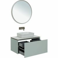 Тумба под раковину Allen Brau Infinity 85 1.21002.PWM подвесная Папирус матовый — фото 18, Тумбы под раковину