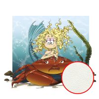 Фреска детская Ortograf Детские 20939 Фактура флок FLK Флизелин (3*2,7) Голубой/Красный, Люди/Рыбы — фото 1, Фрески