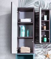 Подвесной шкаф Бриклаер Кристалл 35 4627125414626 Софт Графит Ясень Анкор темный — фото 3, Мебель для ванной