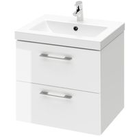 Тумба под раковину Cersanit Lara 50 64131 подвесная Белая — фото 1, Тумбы под раковину