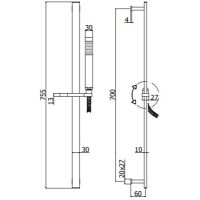 Товар: Душевой гарнитур Paffoni City ZSAL145NO Черный матовый - фото 3 Душевой гарнитур Paffoni City ZSAL145NO Черный матовый — фото 3, Душевые гарнитуры