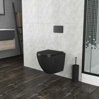 Унитаз Grossman GR-4457BMS подвесной Черный матовый с сиденьем Микролифт — фото 7, Подвесные унитазы