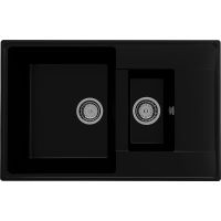 Кухонная мойка Ulgran Quartz Prima 780 1,5 K-07 Уголь — фото 1, Кухонные мойки