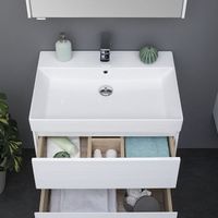 Тумба с раковиной Aquanet Бруклин 60 212596 подвесная Белая — фото 7, Тумбы с раковиной