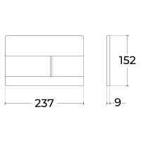 Клавиша смыва Sintesi SIN-FB-DSS-507 Нержавеющая сталь — фото 2, Кнопки смыва