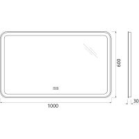 Зеркало BelBagno Marino 100 с подсветкой с подогревом с сенсорным выключателем арт-SPC-MAR-1000-600-LED-TCH-WARM — фото 9, Зеркала в ванную комнату