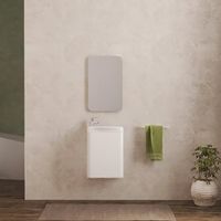 Тумба под раковину Velvex Bio 40 tp.BIO.BIO.MAXI.40.1D Белая глянцевая — фото 1, Тумбы под раковину