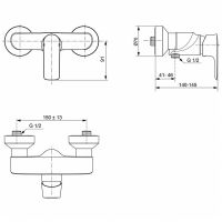 Смеситель для душа Ideal Standard Connect Air A7032AA Хром — фото 5, Смеситель для душа