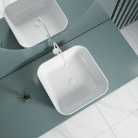 Раковина-чаша Esbano Ercina-N 39 ESRNERCINW Белая глянцевая — фото 3, Раковины накладные