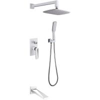 Душевая система Boheme Venturo 374-W-2 Белая Хром — фото 1, Душевое оборудование. Душевая программа