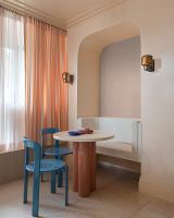 Обои Grandeco Atmosphere AT1019 Винил на флизелине (0,53*10,05) Розовый, Рогожка — фото 3, Обои для стен