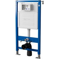 Комплект унитаза с инсталляцией Point Виктория PN48066BC с сиденьем Микролифт и Черной матовой Хром клавишей смыва — фото 9, Унитазы