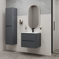 Тумба с раковиной Iddis Edifice 60 EDI60D0i95K подвесная Темно-серая — фото 9, Мебель для ванной