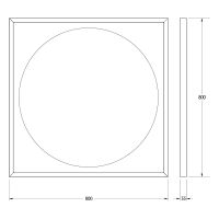 Товар: Зеркало Defesto Eclipce 80х80 DF 2238R с подсветкой 18W-3000К/в багетной раме/ИК - выключатель/Теплый белый свет/Белая рама - фото 4 Зеркало Defesto Eclipce 80х80 DF 2238R с подсветкой 18W-3000К/в багетной раме/ИК - выключатель/Теплый белый свет/Белая рама — фото 4, Мебель для ванной