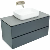 Тумба под раковину Allen Brau Infinity 100 1.21003.AM подвесная Антрацит матовый — фото 2, Тумбы под раковину