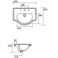 Товар: Раковина Kerasan Retro 62 103001*1 Белая - фото 7 Раковина Kerasan Retro 62 103001*1 Белая — фото 7, Раковины