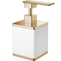 Дозатор для жидкого мыла Boheme 10969-W-G Белый Золото — фото 1, Дозаторы