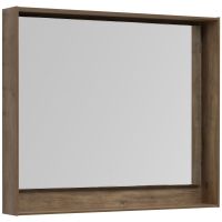 Зеркало Aquanet Милан 100 336401 с подсветкой Дуб рустикальный с сенсорным выключателем — фото 1, Зеркала в ванную комнату