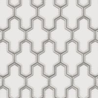 Обои Alessandro Allori Four Seasons 1603-4 Винил на флизелине (1,06*10) Белый/Серебряный, Ромб — фото 1, Обои для стен