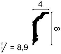 Карниз Orac Decor CX176 2000x80x40 мм — фото 2, Карнизы