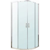Душевой уголок Berges Solo R 100х100 061120 профиль Хром сильвер стекло прозрачное — фото 1, Душевые уголки четверть круга