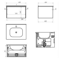 Товар: Тумба под раковину La Fenice Terra 60 FNC-01-TER-BG-60 подвесная Синяя матовая - фото 6 Тумба под раковину La Fenice Terra 60 FNC-01-TER-BG-60 подвесная Синяя матовая — фото 6, Мебель для ванной