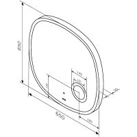 Зеркало AM.PM Func 65 M8FMOX0653SA с подсветкой с увеличением с ИК-сенсорным выключателем — фото 10, Мебель для ванной