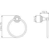 Кольцо для полотенец Rav Slezak Morava MKA0104CMAT Черное матовое — фото 2, Полотенцедержатели