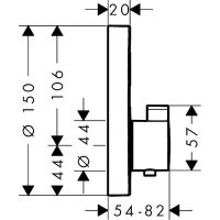 Товар: Смеситель для душа Hansgrohe ShowerSelect S 15744000 с термостатом Хром - фото 4 Смеситель для душа Hansgrohe ShowerSelect S 15744000 с термостатом Хром — фото 4, Смеситель для душа