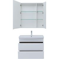 Комплект мебели для ванной Aquanet София 80 274199 подвесной Белый глянец — фото 4, Комплекты мебели для ванной