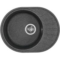 Кухонная мойка Aquaton Чезана 57 1A711232CS210 Графит — фото 1, Кухонные мойки