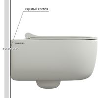 Товар: Унитаз Berges Ego XL 082228 подвесной Белый матовый с сиденьем Микролифт - фото 2 Унитаз Berges Ego XL 082228 подвесной Белый матовый с сиденьем Микролифт — фото 2, Унитазы